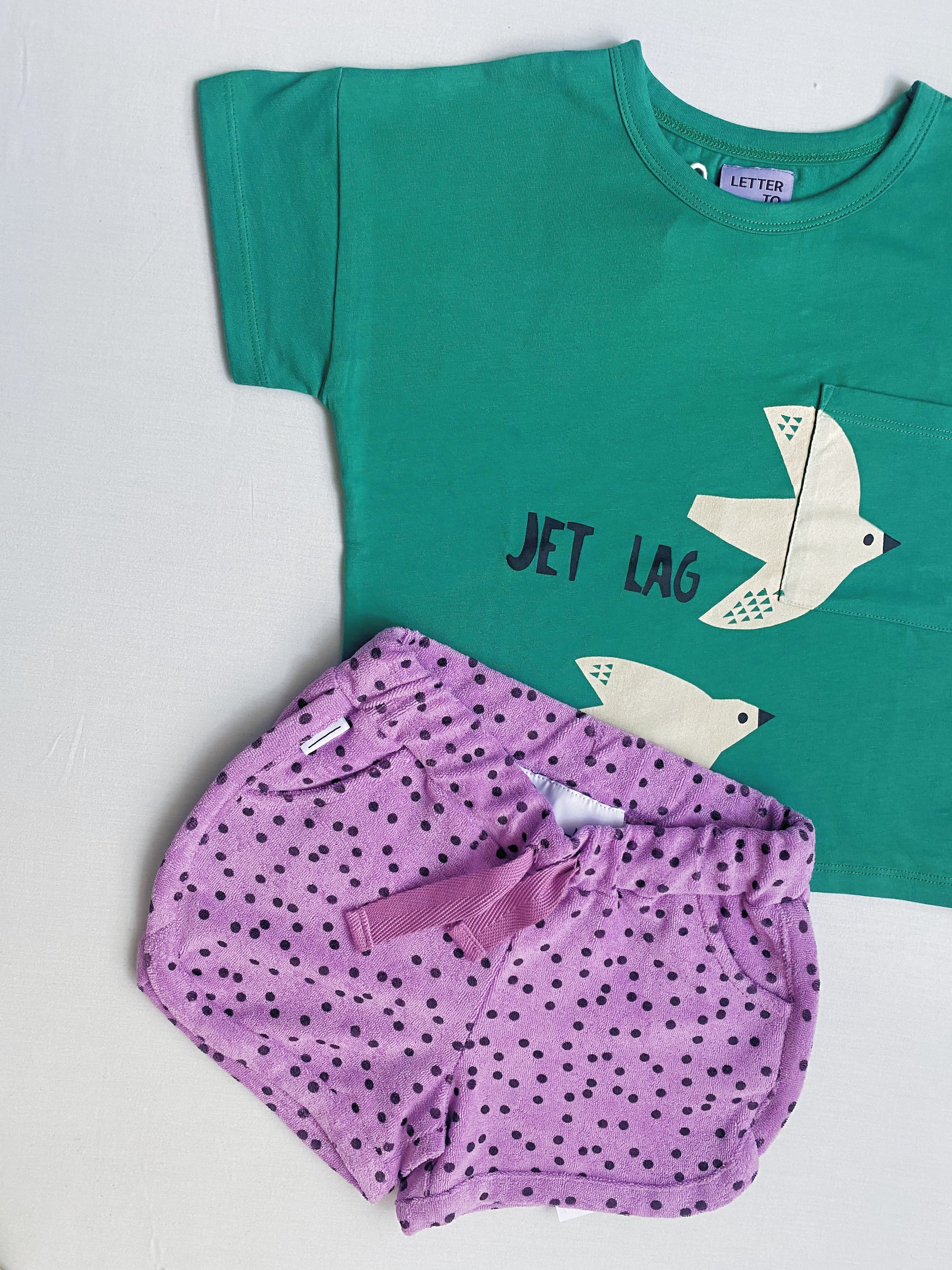 Short - Violet Dots