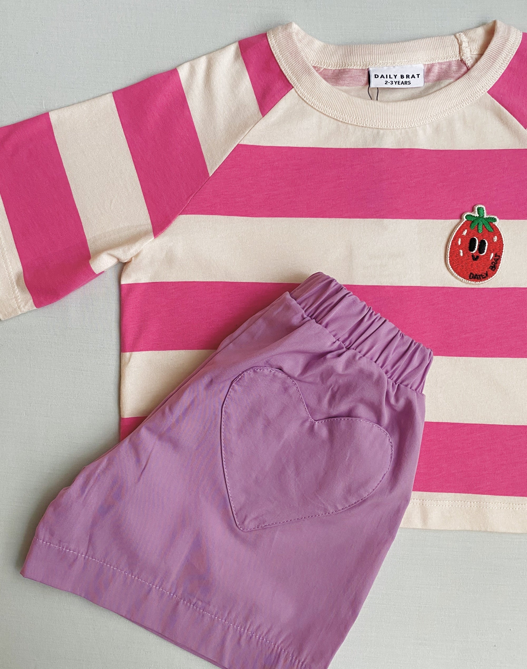 T-shirt - Striped Pink