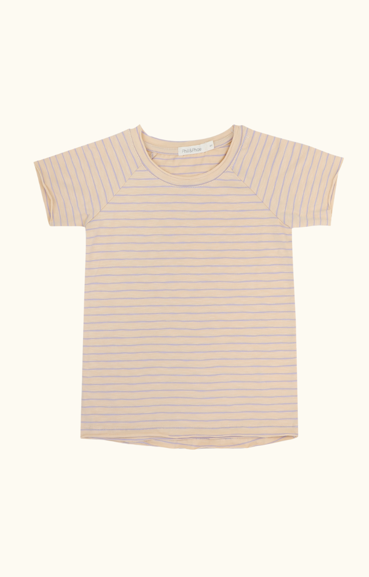 T-shirt - Raglan Geel / Lilac