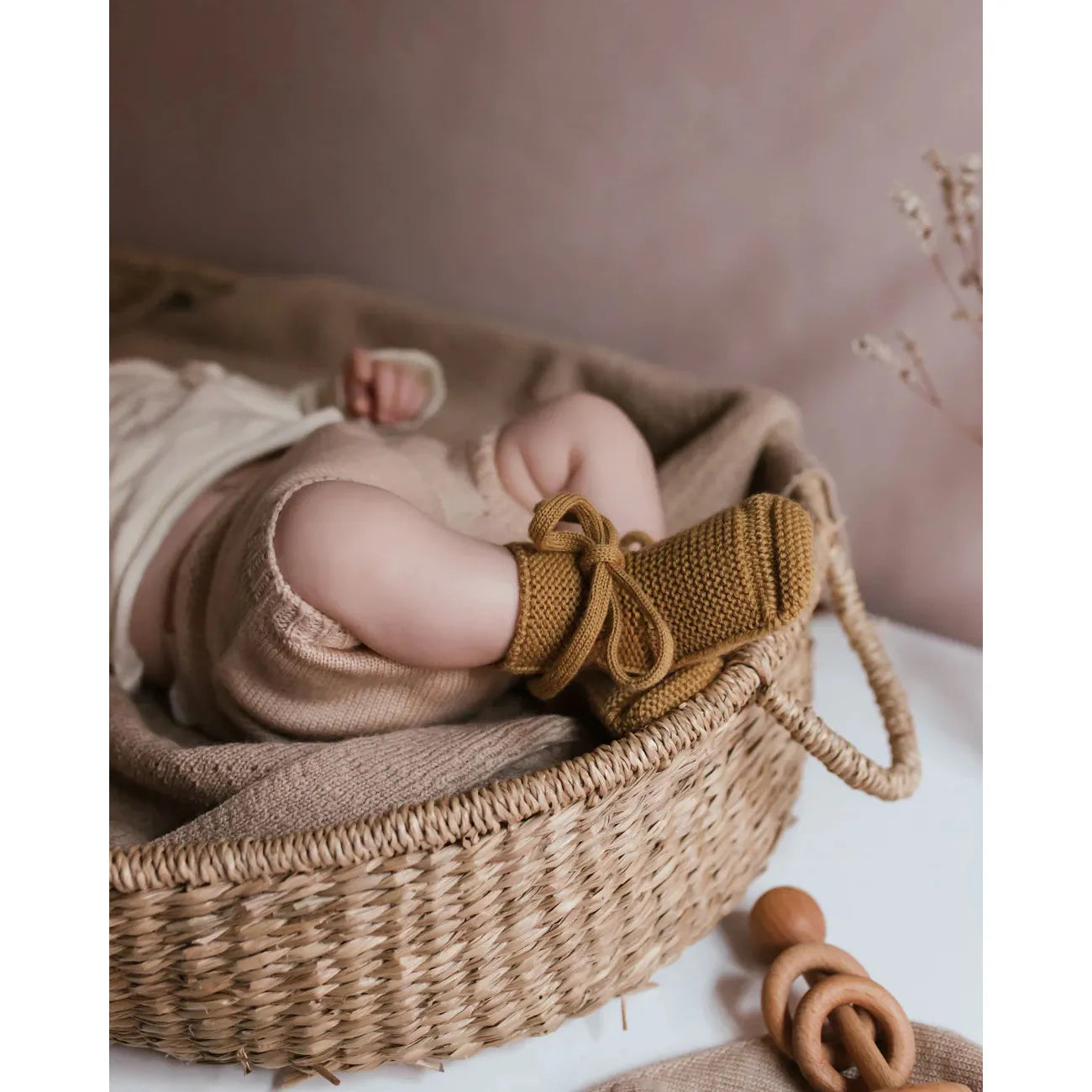 Sokken - Booties Ochre