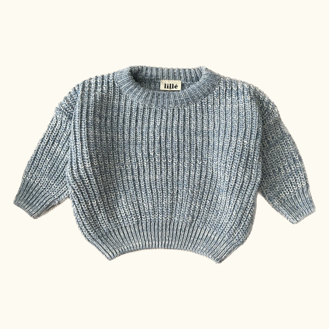 Sweater - Knit Melange Indigo